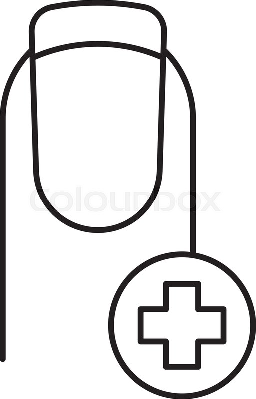 513x800 Healthy Fingernails Linear Icon Nails Stock Vector Colourbox