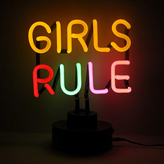 522x522 Icon Neon Girls Rule Real Lighting Sculpture, Multi Colour