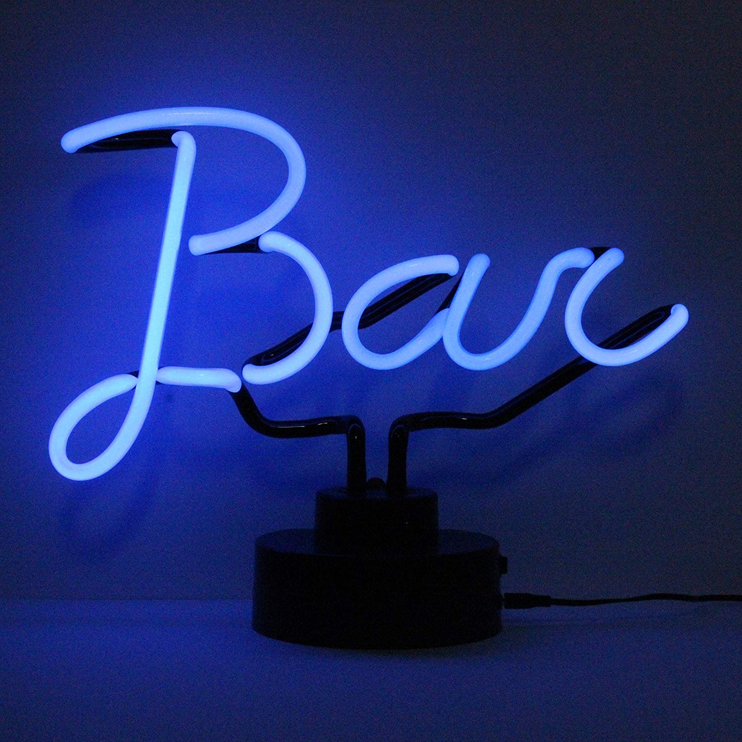 1500x1500 Icon Neon Light Sculpture, Blue Lighting