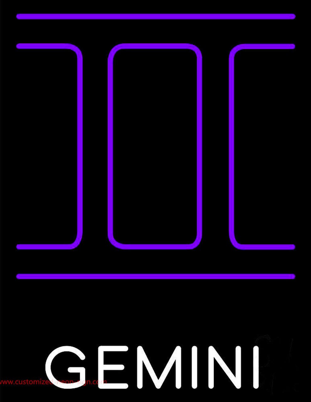 991x1280 Gemini Icon Neon Sign