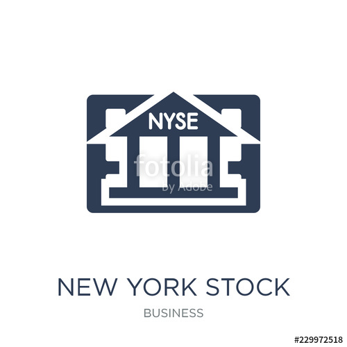 500x500 New York Stock Exchange Icon Trendy Flat Vector New York Stock