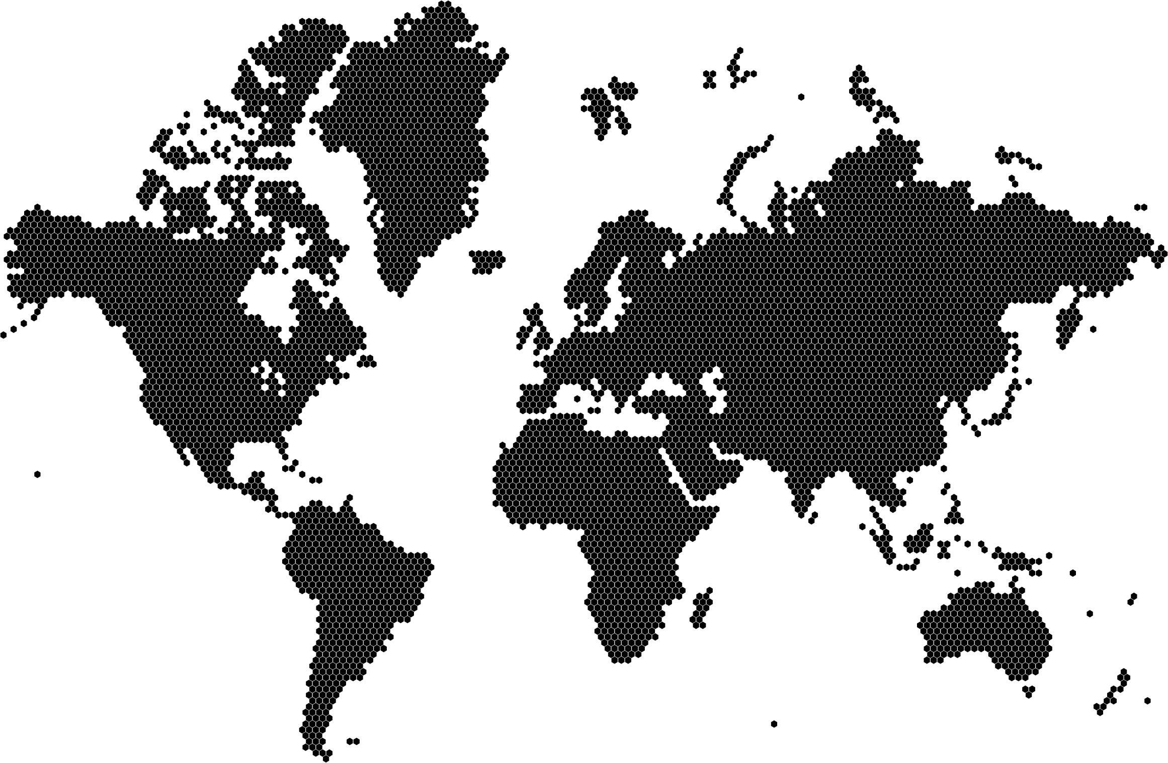 Hexagonal World Map No Background Icons Png 2322x1518 Hexagonal World Map No Background Icons Png