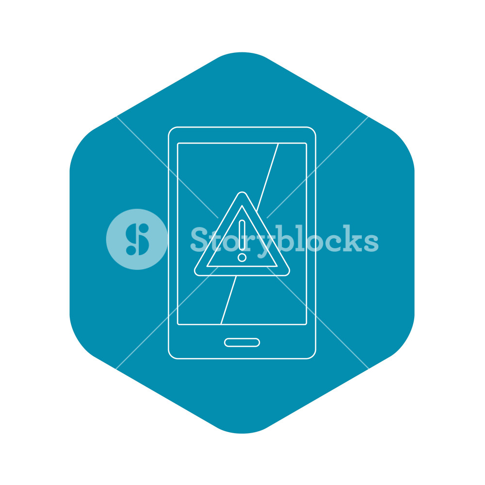 1000x1000 Not Working Phone Icon Outline Illustration Of Not Working Phone