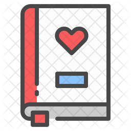256x256 Love Novel Icon Of Colored Outline Style