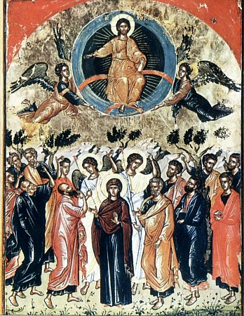 348x450 Icon Of The Ascension Of Our Lord Jesus Jesusicon