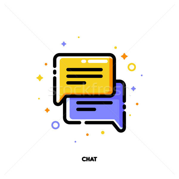600x600 Icon Of Two Speech Bubbles For Help Chat And Customer Support