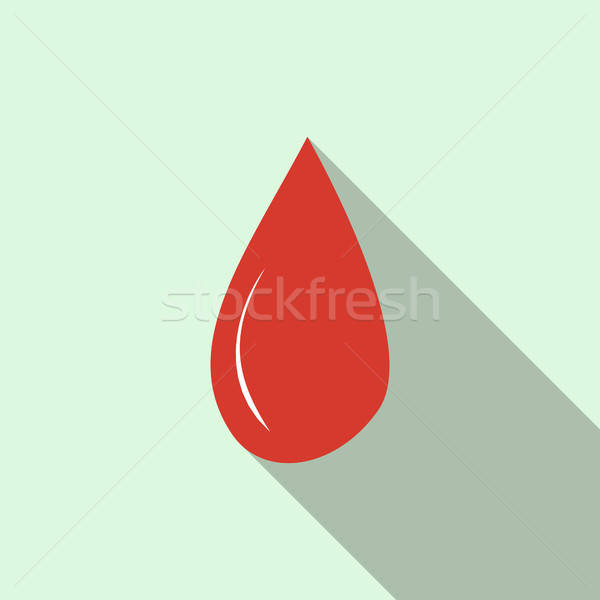 600x600 Drop Of Blood Icon, Flat Style Vector Illustration Ivan Ryabokon