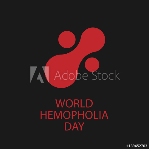 500x500 World Hemophilia Day Abstract Icon Of Blood Substance On Dark