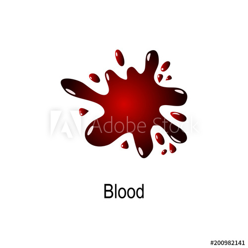 500x500 Pool Of Blood Icon Element Of Colored Splash Illustration