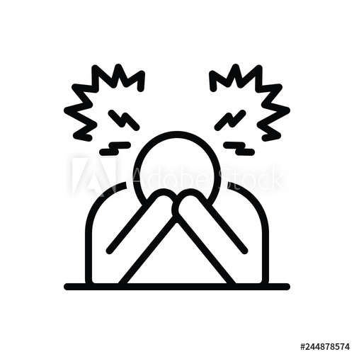 500x500 Black Line Icon For Despair