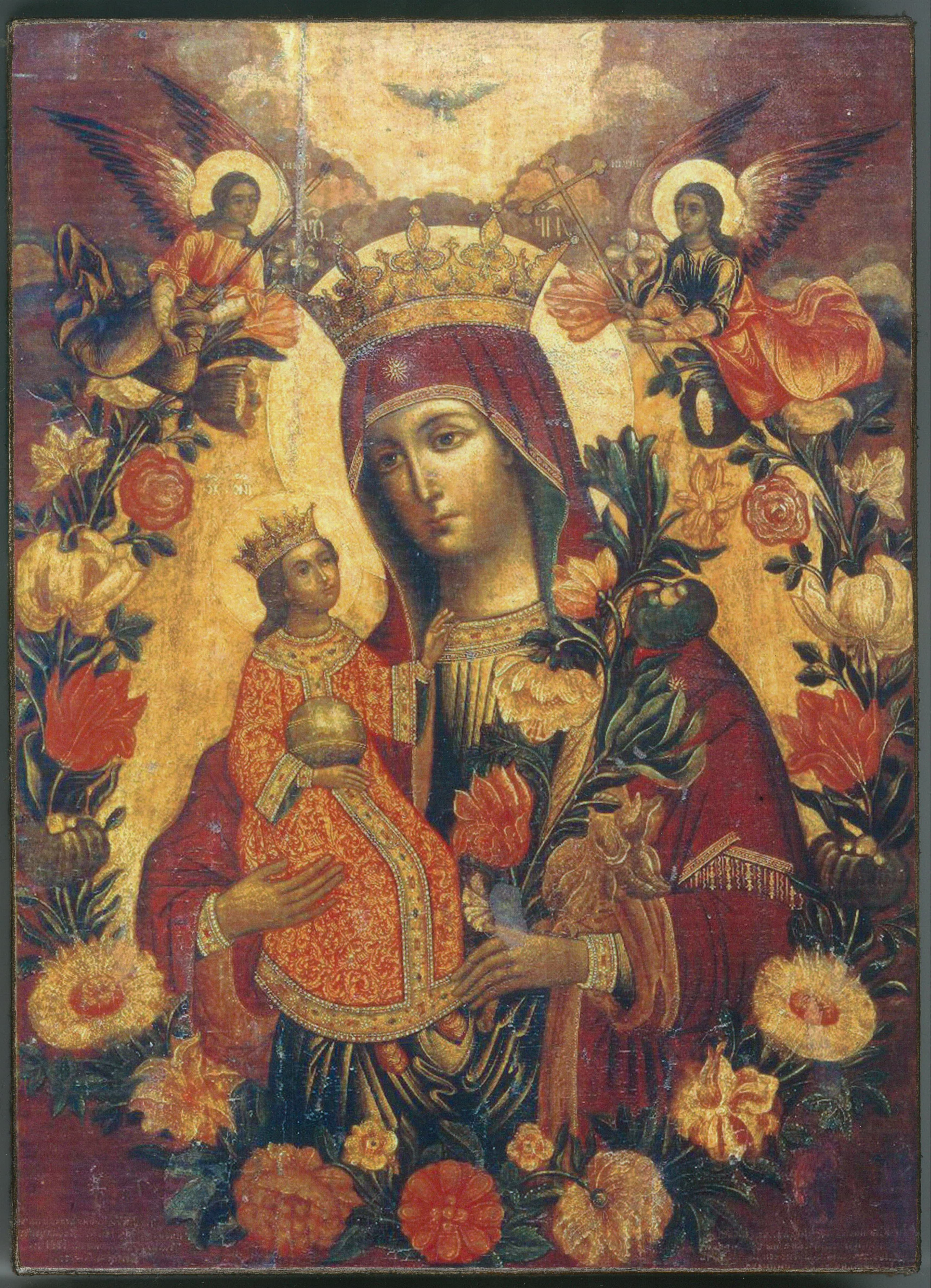 3439x4759 Icon Of The Mother Of God, Not Withering Flower,