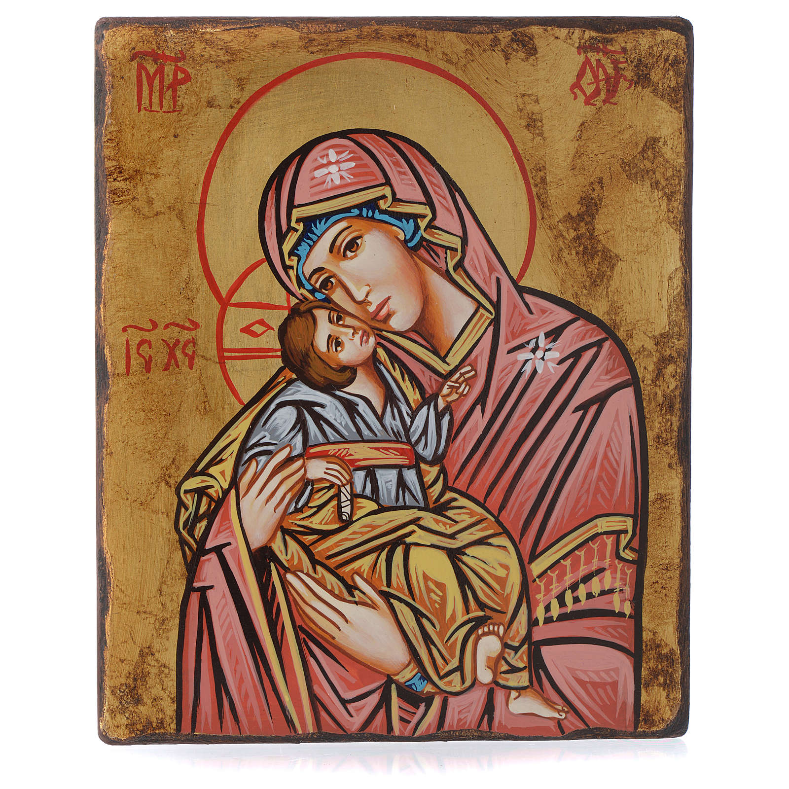 1600x1600 Icon Of The Mother Of God Of The Tenderness With Red Mantle