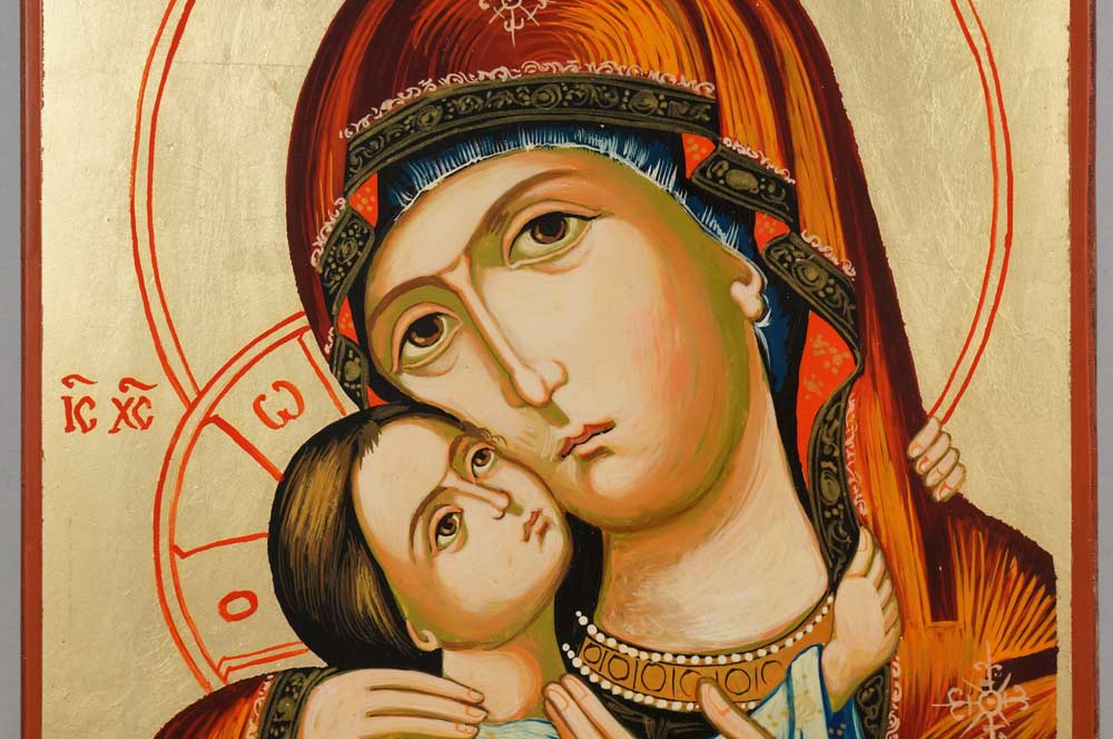 1000x664 Mother Of God Rilska Hand Painted Icon