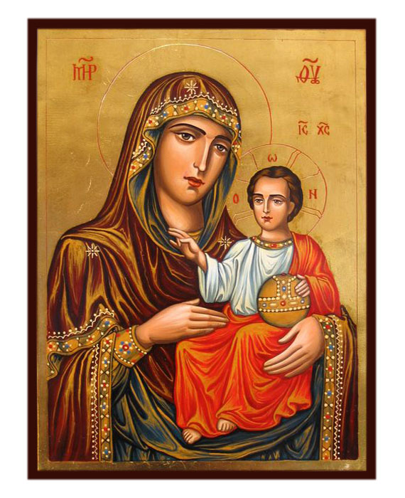 570x700 Hand Painted Icon Of Mother Of God