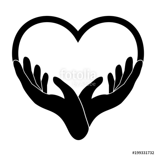 500x500 Heart From Hand Icon Vector Elements, Symbol Of Love And Health