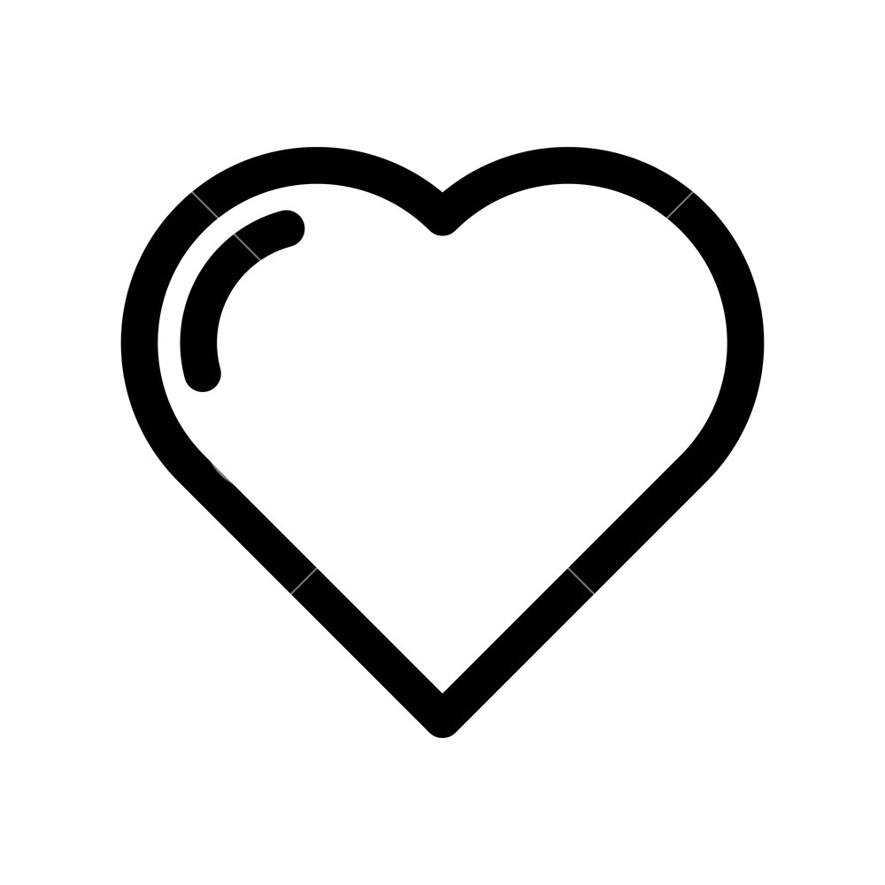 1000x1000 Heart Icon Symbol Of Love, Wedding And Saint Valentine Outline