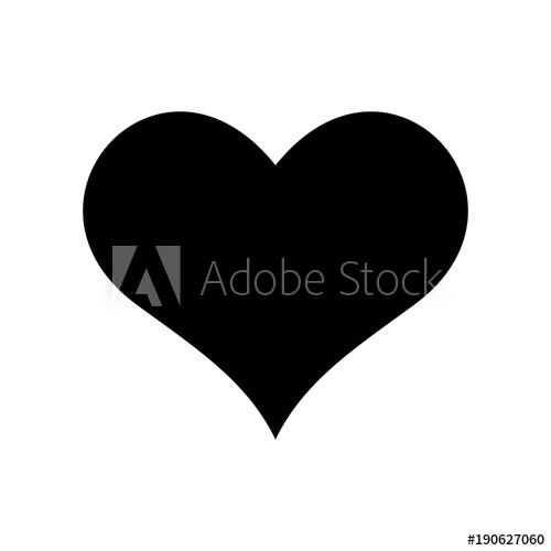 500x500 Heart Icon Symbol Of Love And Saint Valentines Day Simple Flat