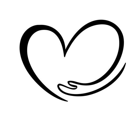 560x490 Icon Of Kindness And Charity, Hand And Heart Hand Hug Heart