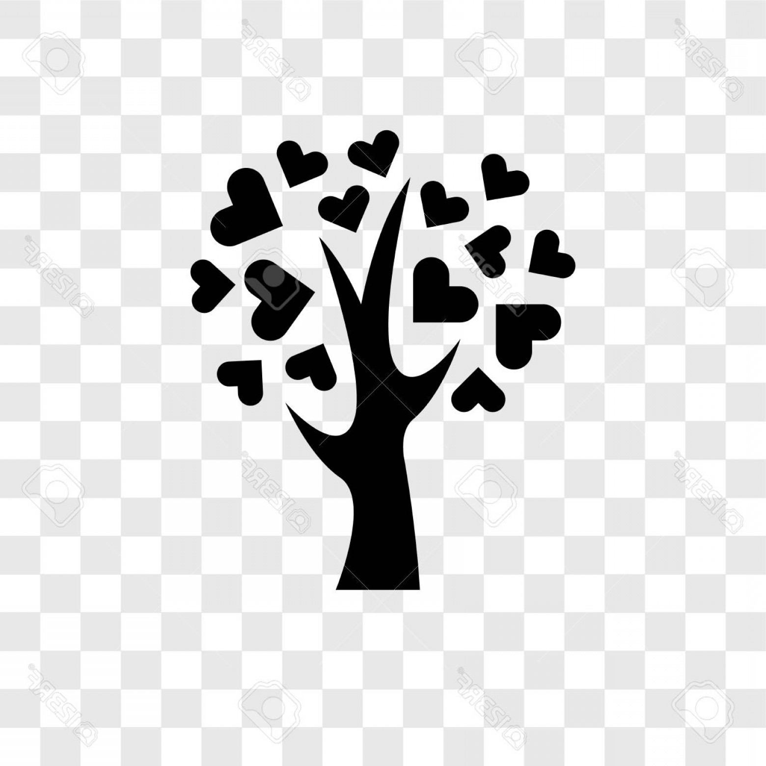 1560x1560 Phototree Of Love Vector Icon Isolated On Transparent Background