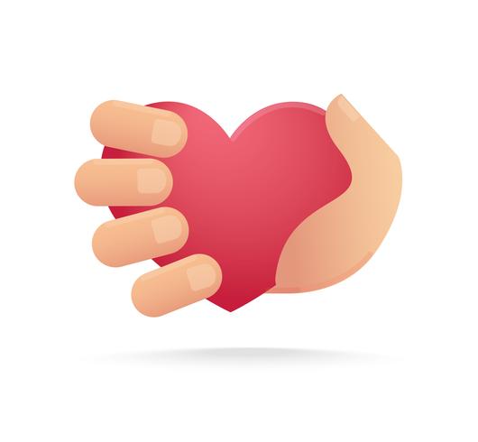 530x490 Hand Holding Heart Icon Concept Of Love