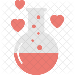 256x256 Chemistry Of Love Icon Of Flat Style