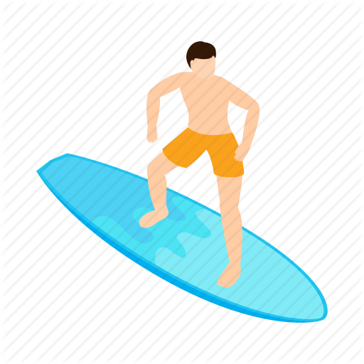 512x512 Isometric, Ocean, Surf, Surfer, Vectior, Water, Wave Icon