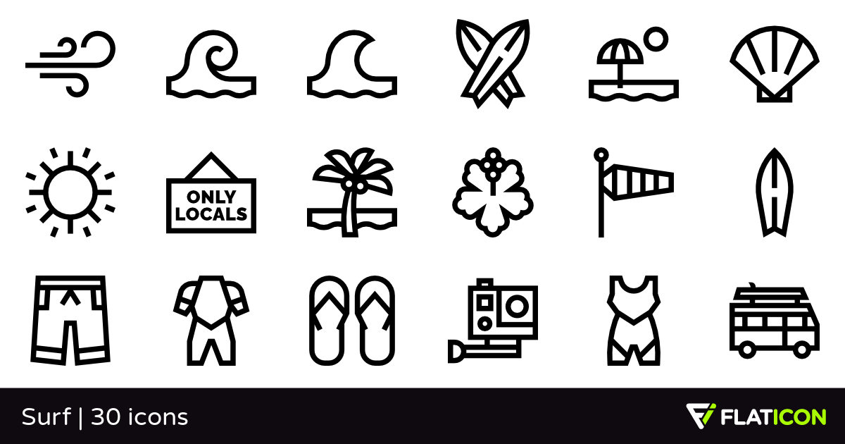 1200x630 Surf Free Icons