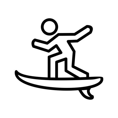 490x490 Surf Icon Vector Illustration