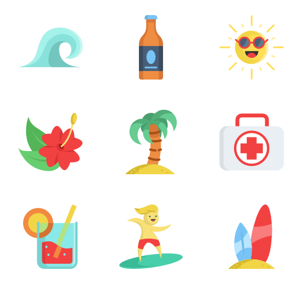 600x564 Surf Icons