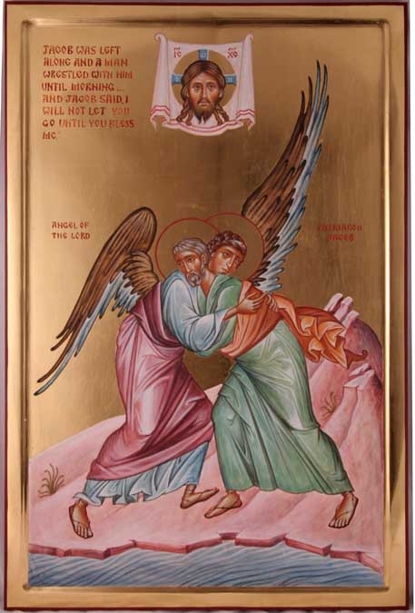 457x675 Triptych Detail Jacob Wrestling