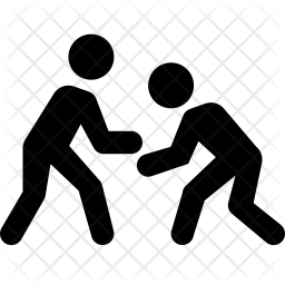 256x256 Wrestling Icon Of Glyph Style