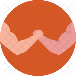 256x256 Arm Wrestling Icon Of Flat Style