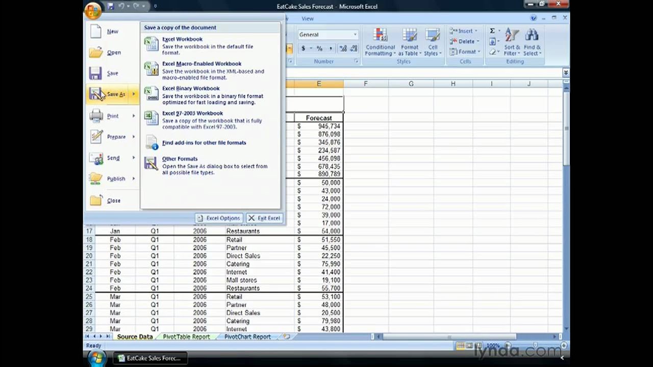 1280x720 Excel The Microsoft Office Button