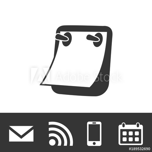 500x500 List Office Button Icon Stock Vector Illustration Flat Design