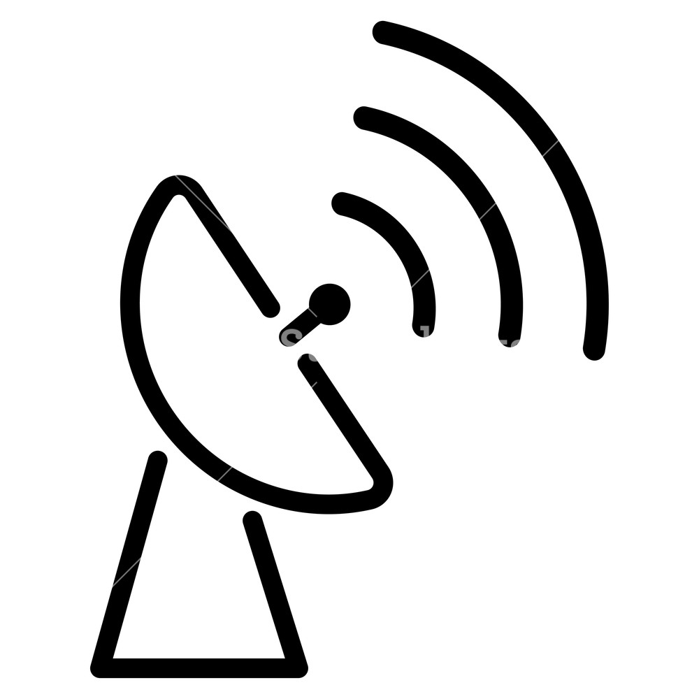 1000x1000 Illustration Of Antenna Icon On White Background Royalty Free