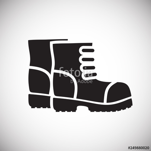 500x500 Motorcycle Boots Icon On White Background For Graphic And Web