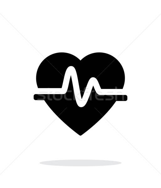 514x600 Pulse Heart Icon On White Background Vector Illustration Vector