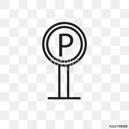 500x500 Parking Icon On Transparent Background Modern Icons Vector