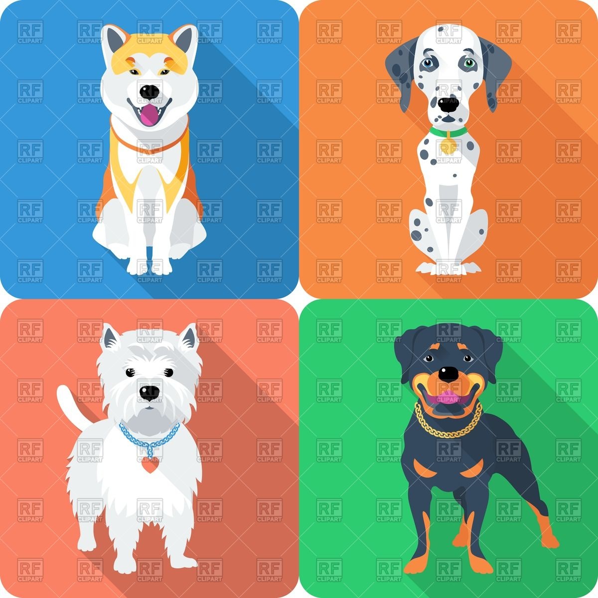 1200x1200 Set Icons Of Dog In Standing