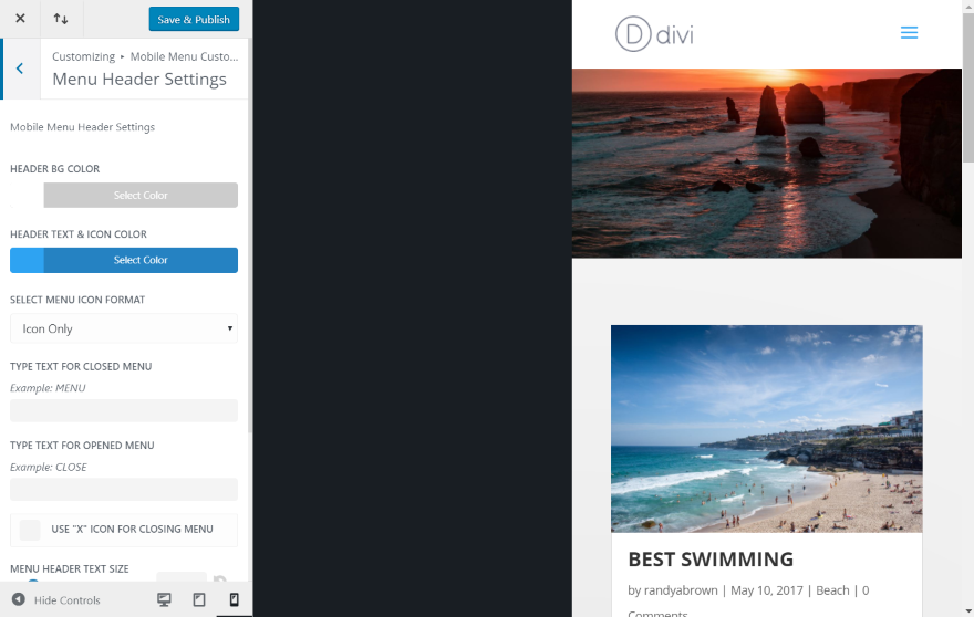880x558 Divi Plugin Highlight Mobile Menu Customizer Elegant Themes Blog