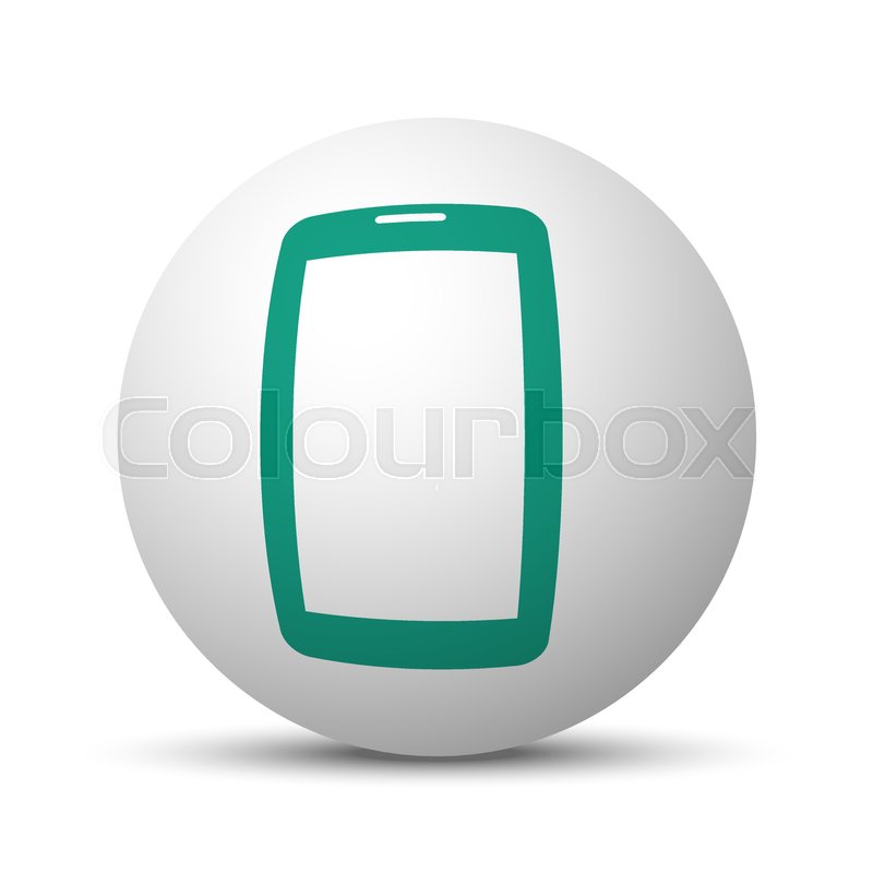 800x800 Green Mobile Phone Icon On White Stock Vector Colourbox