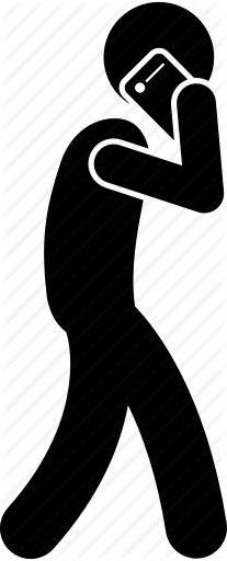 207x512 Man, Phone, Talking, Walking Icon