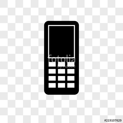 500x500 Mobile Phone Vector Icon On Transparent Background, Mobile Phone