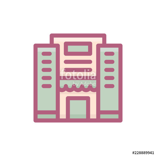 500x500 Plaza Icon Filled Outline With Dusk Style Stock Image And Royalty