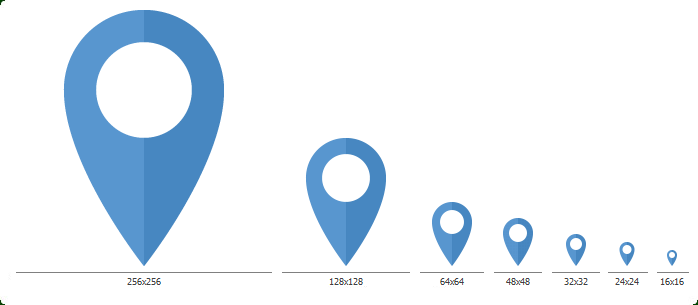 698x305 Flat Map Markers Icons Set With Custom Icon Design Service