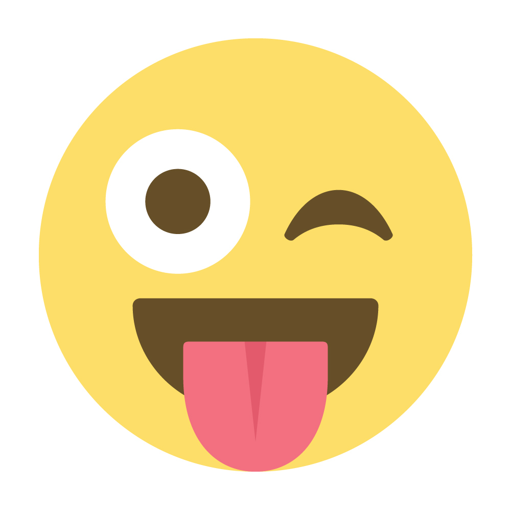1000x1000 Emoji One Wall Icon Face With Stuck Out Tongue And Winking Eye
