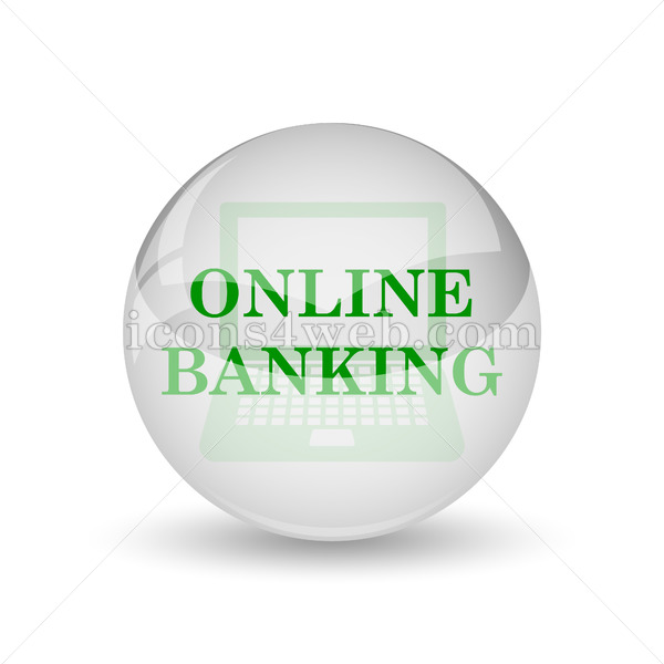 600x600 Online Banking Glossy Icon Online Banking Glossy Button