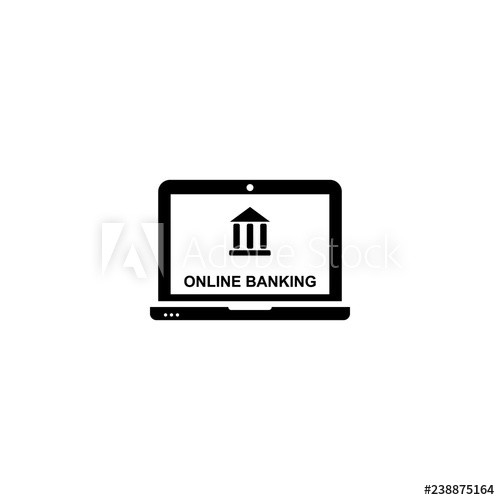 500x500 Online Banking Vector Icon Online Banking Sign On White