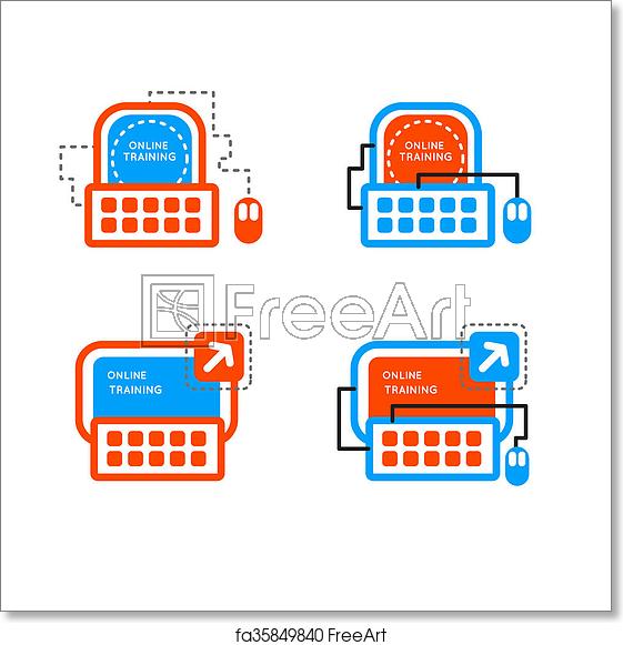 561x581 Free Art Print Of Online Mentorship Concept Logo Online Training