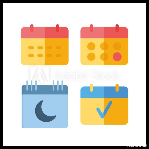 500x500 Organizer Icon Vector Illustration Organizer Set Calendar